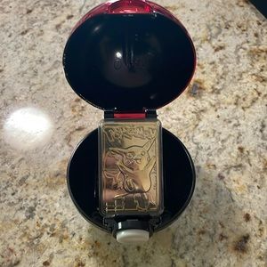 Gold coated pikachu collectible card